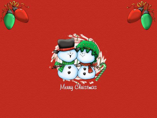 Merry christmas открытка со снеговиками