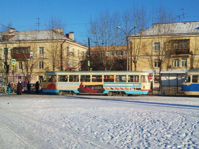 На трамвае по городу