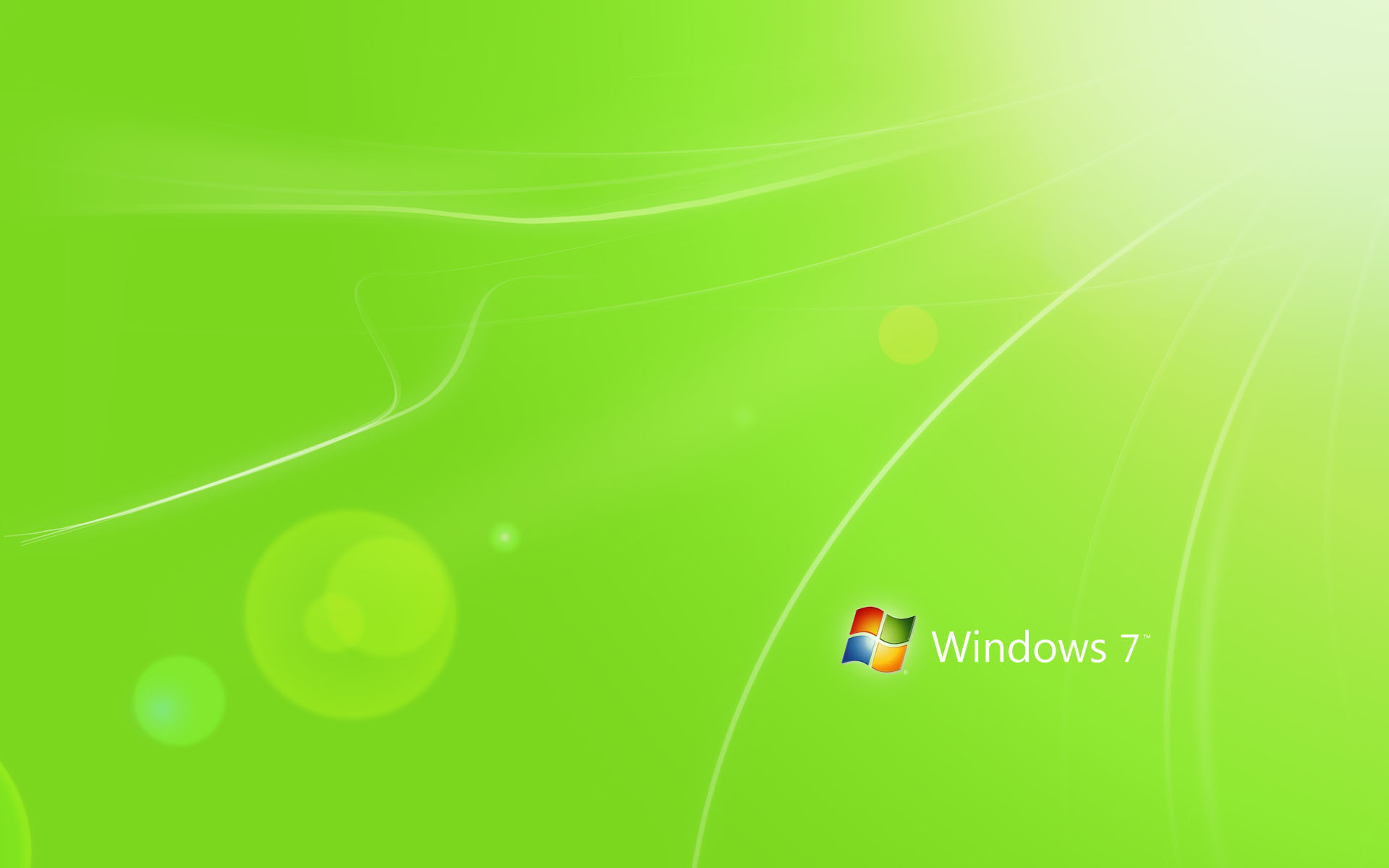 Обои windows 7 зеленые